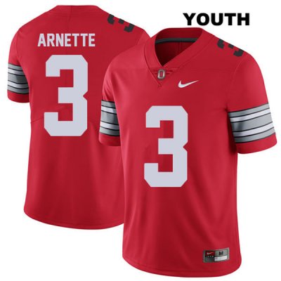 Youth NCAA Ohio State Buckeyes Damon Arnette #3 College Stitched 2018 Spring Game Authentic Nike Red Football Jersey AF20W00AR